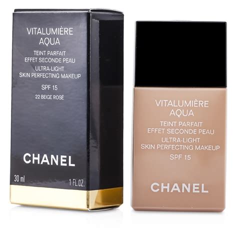 chanel vitalumiere aqua compact 22 beige rose|Chanel vitalumiere aqua compact foundation.